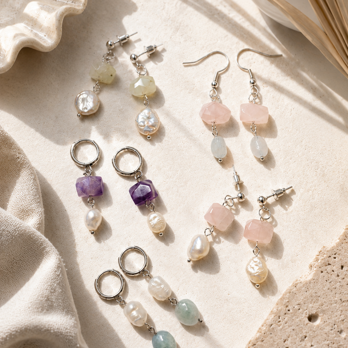 Edelstein Ohrringe _Pearl Sage Kollektion