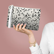 Monroe Clutch Make Up Bag - Vegan Leather in Saffiano Look | ANIMAL PRINT