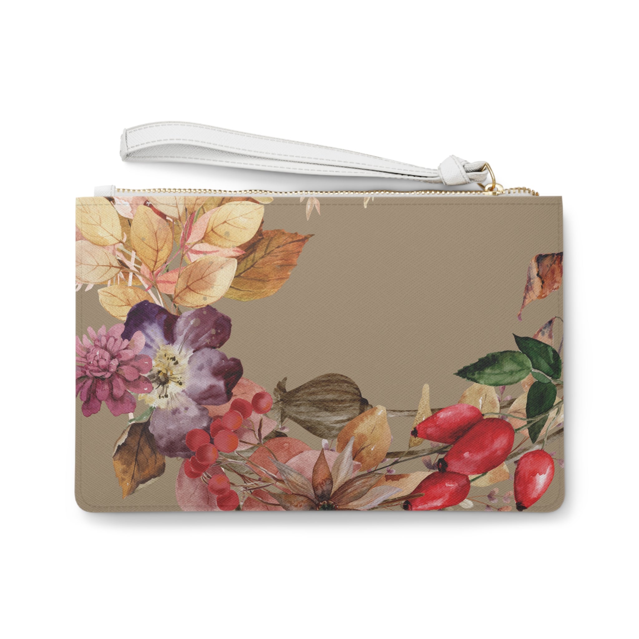 Monroe Clutch Make Up Bag - Vegan Leather in Saffiano Look | AUTUMN