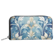 Handgemachte Damen-Geldbörse aus Leder mit Blumenmuster