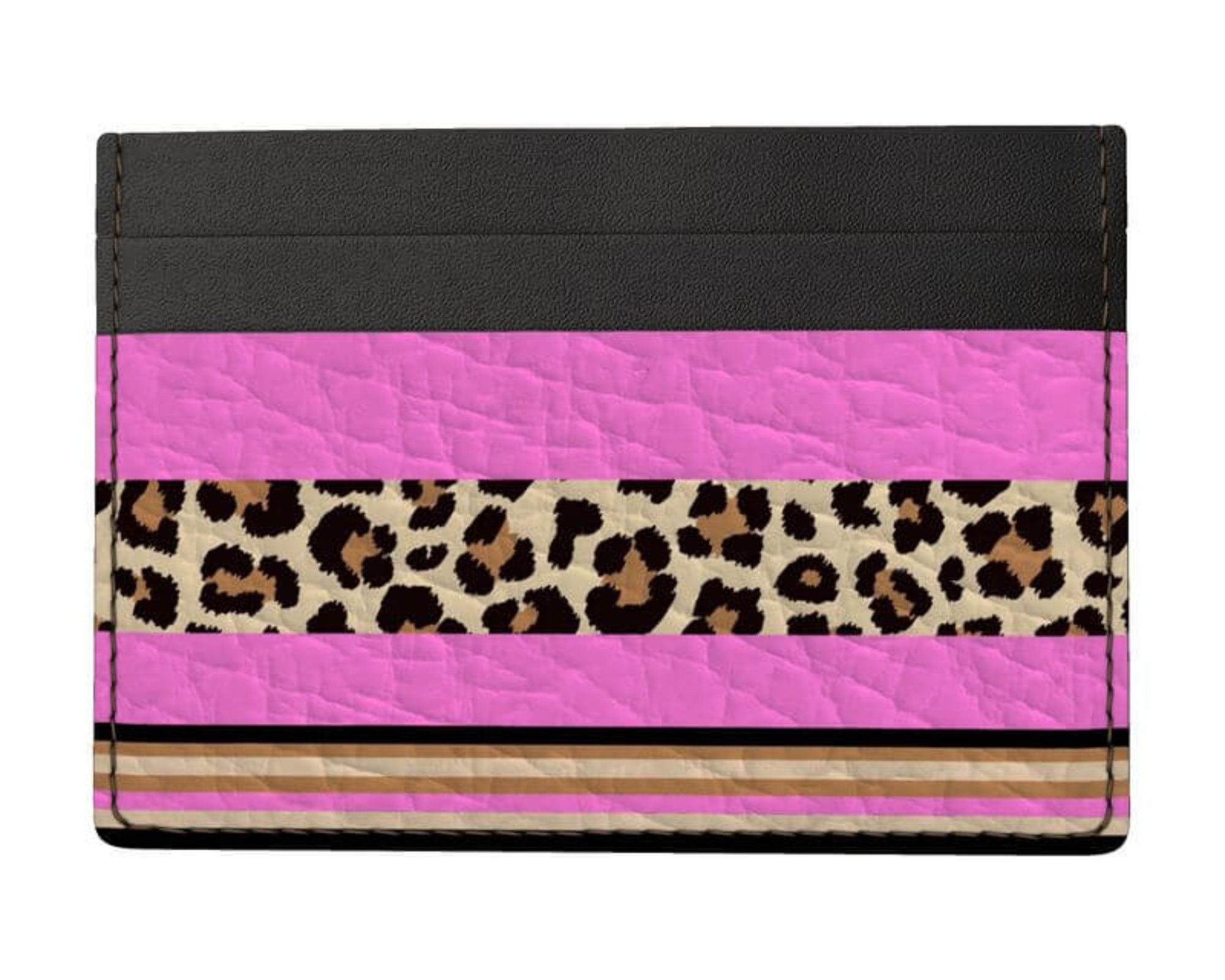 Leopard Muster Leder Kartenetui, Leder Karteneetui 