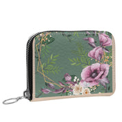 Leder Geldbörse für Damen mit elegantem Blumenmuster – stilvoll & praktisch.