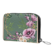 Bunte Leder Damen Geldbörse mit Blumenmuster