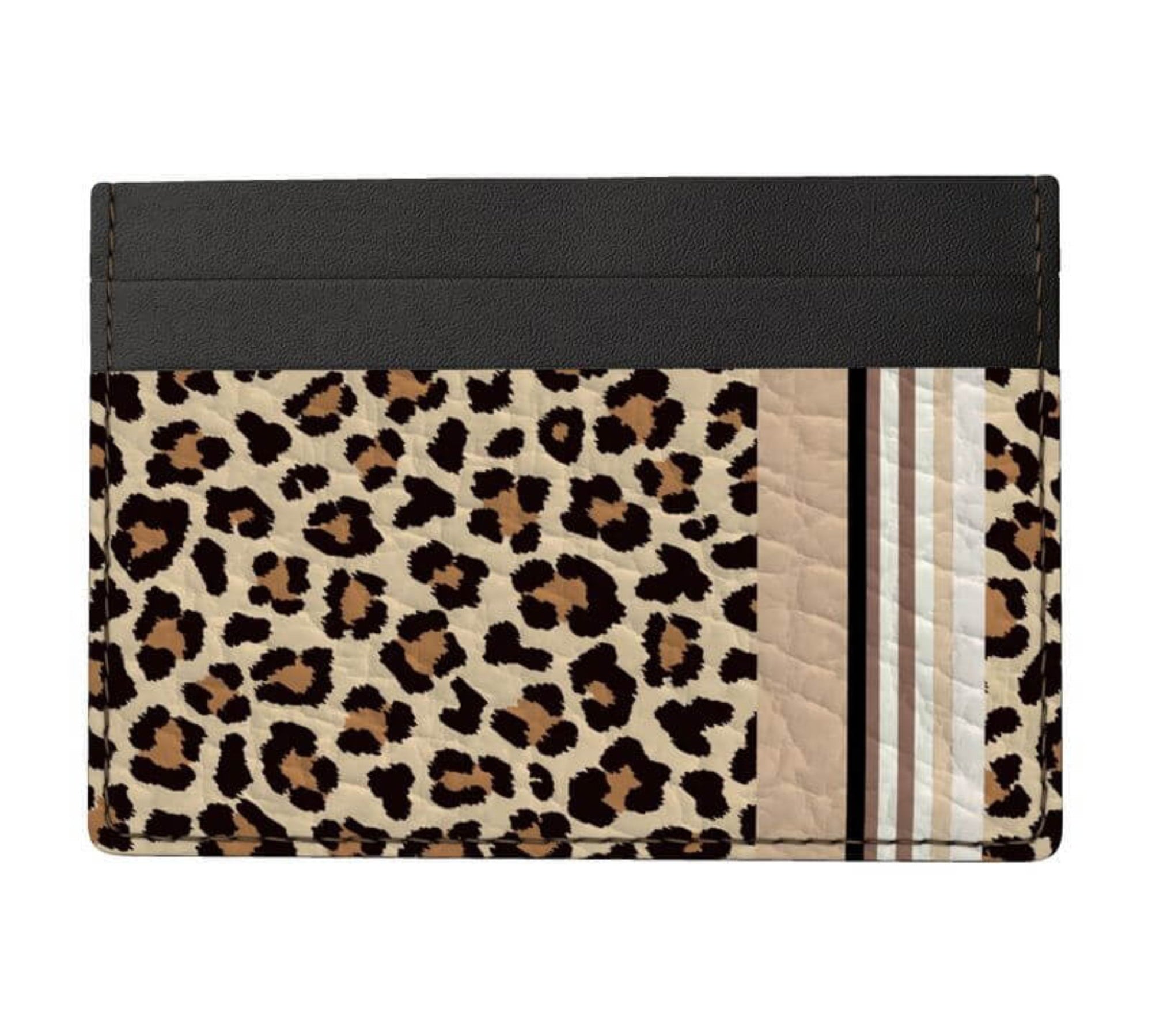 Leopard Muster Leder Kartenetui, Leder Karteneetui 