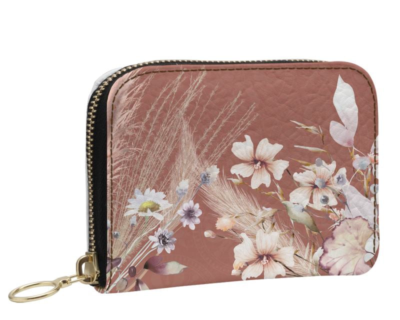 Bunte Leder Damen Geldbörse mit Blumenmuster