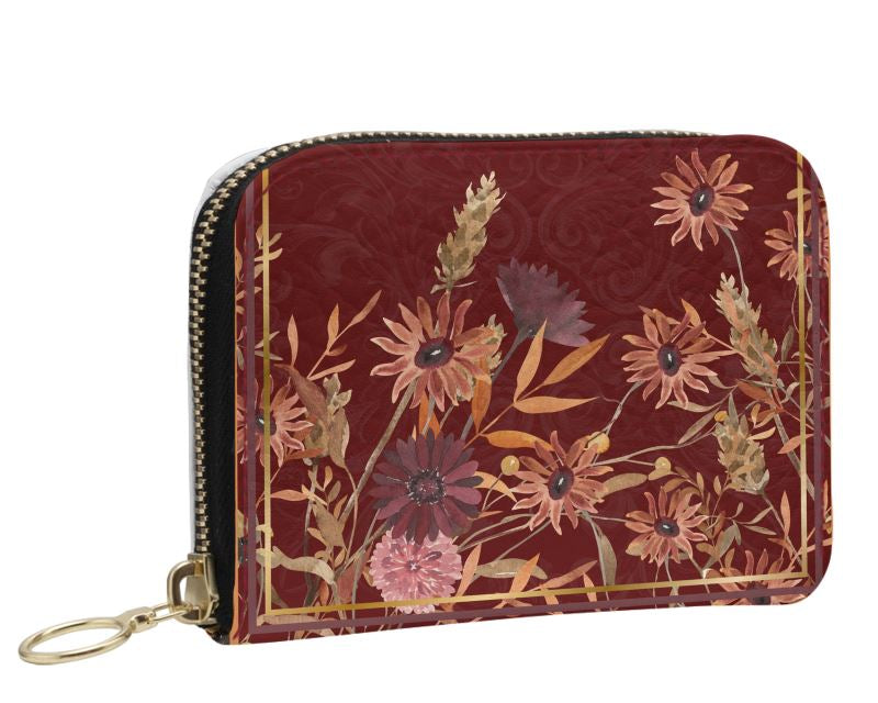 Bunte Leder Damen Geldbörse mit Blumenmuster