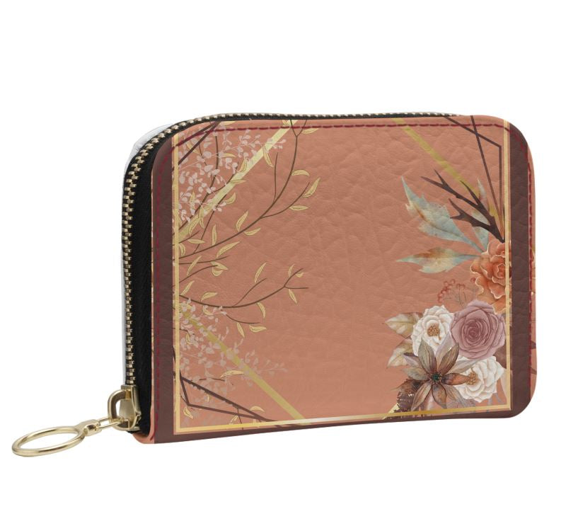 Bunte Leder Damen Geldbörse mit Blumenmuster