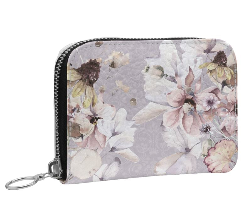 Bunte Leder Damen Geldbörse mit Blumenmuster