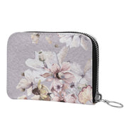 Leder Geldbörse für Damen mit elegantem Blumenmuster – stilvoll & praktisch.