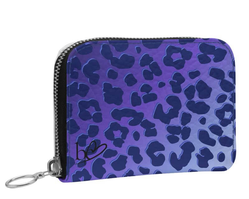 Portemonnaie leo, Leopard Muster Geldbörse aus hochwertigem Nappaleder – elegante, kompakte Geldbörse