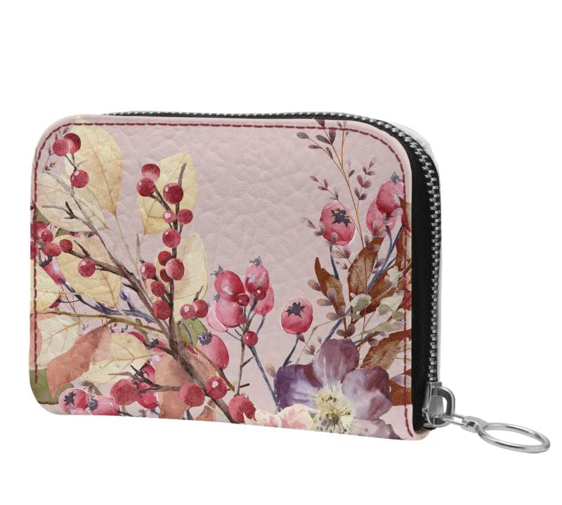 Bunte Leder Damen Geldbörse mit Blumenmuster