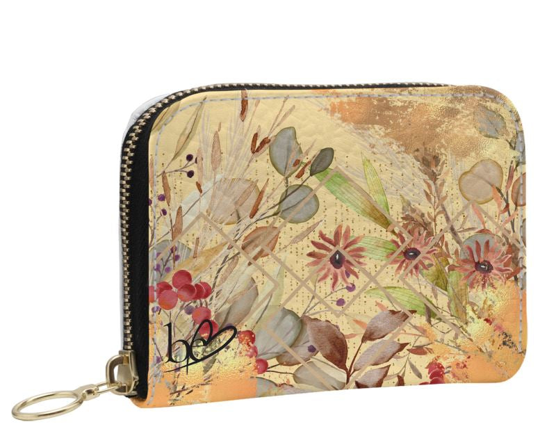 Bunte Leder Damen Geldbörse mit Blumenmuster