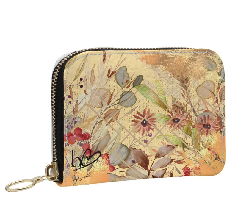 Bunte Leder Damen Geldbörse mit Blumenmuster