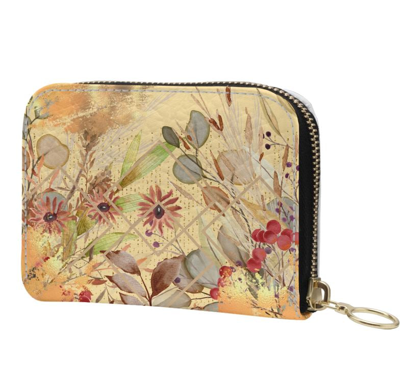 Bunte Leder Damen Geldbörse mit Blumenmuster