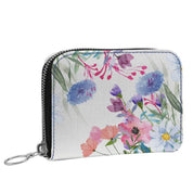 Leder Geldbörse für Damen mit elegantem Blumenmuster – stilvoll & praktisch.