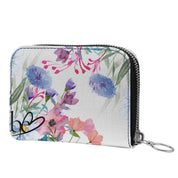 Leder Geldbörse für Damen mit elegantem Blumenmuster – stilvoll & praktisch.