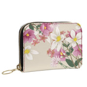 Leder Geldbörse für Damen mit elegantem Blumenmuster – stilvoll & praktisch.