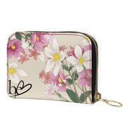 Leder Geldbörse für Damen mit elegantem Blumenmuster – stilvoll & praktisch.
