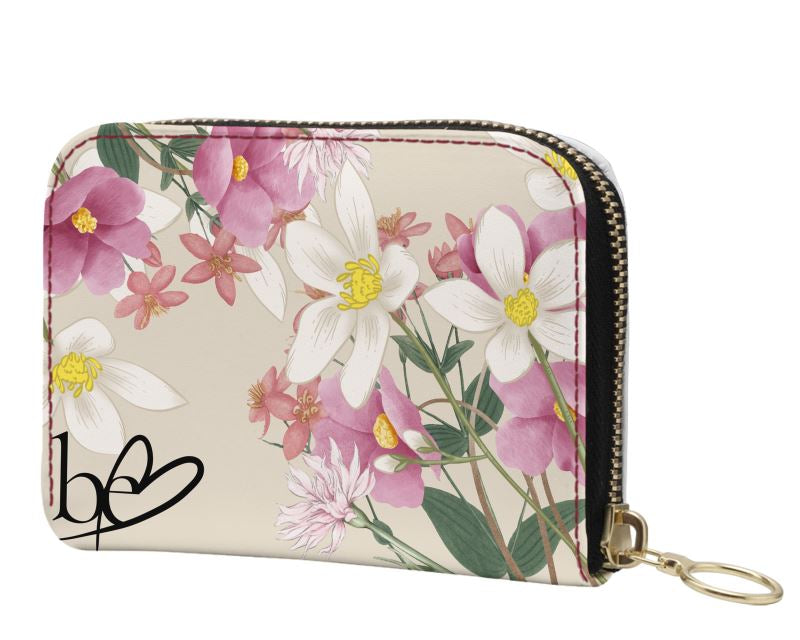 Bunte Leder Damen Geldbörse mit Blumenmuster