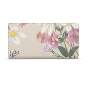 Leder Reise Portemonnaie – elegantes und funktionales Portemonnaie aus hochwertigem Leder mit Blumenmuster
