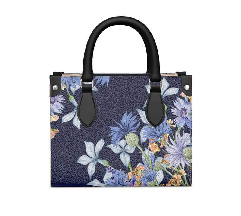 Tote Bag aus Leder mit elegantem Blumenmuster – stilvoll & geräumig.