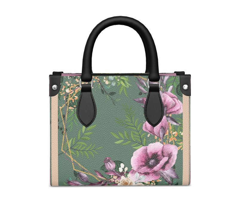 Tote Bag aus Leder mit elegantem Blumenmuster – stilvoll & geräumig.
