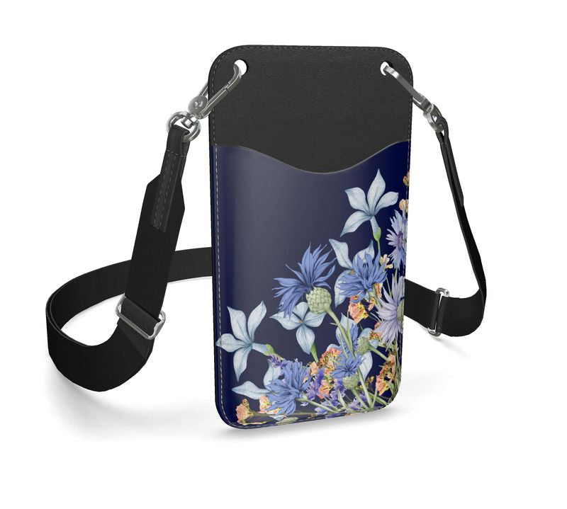 Leder-Handyhülle mit Blumenmuster – stilvoller Schutz für dein Smartphone.