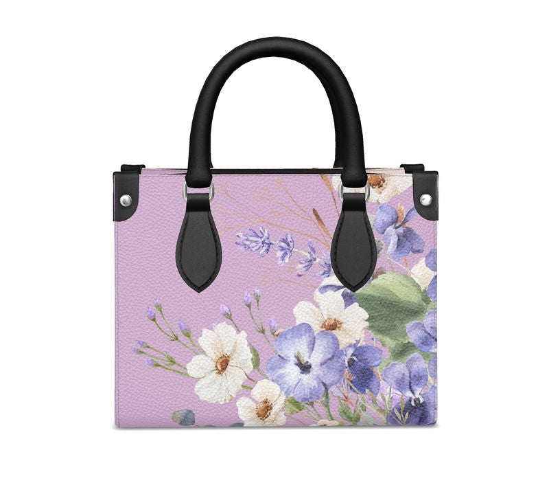 Tote Bag aus Leder mit elegantem Blumenmuster – stilvoll & geräumig.