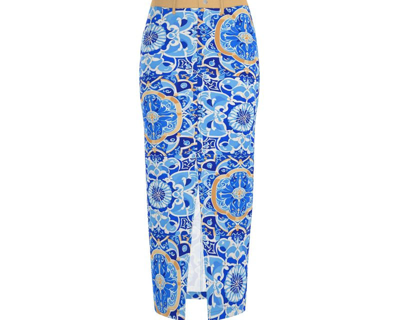 Denim Maxi Rock für Damen