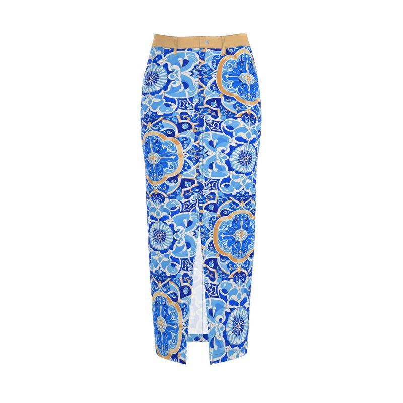 Denim Maxi Rock für Damen