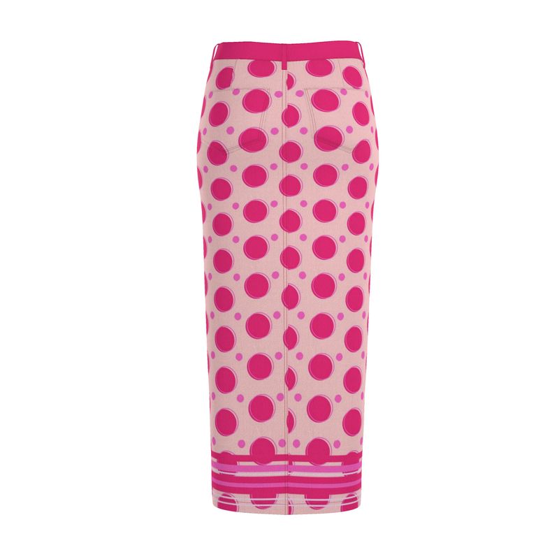 Denim Maxi Rock Lea - mit Schlitz | SUMMER in Pink