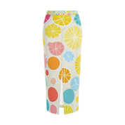 Denim Maxi Rock Lea - mit Schlitz | SUMMER in Pink