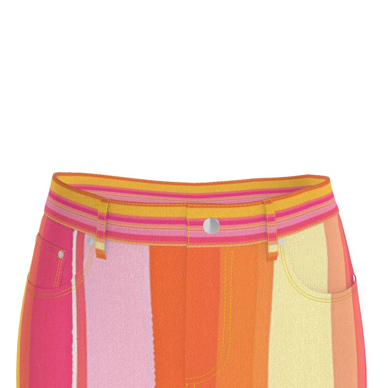 Denim Maxi Rock Lea - mit Schlitz | SUMMER in Pink