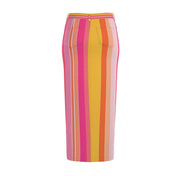 Denim Maxi Rock Lea - mit Schlitz | SUMMER in Pink