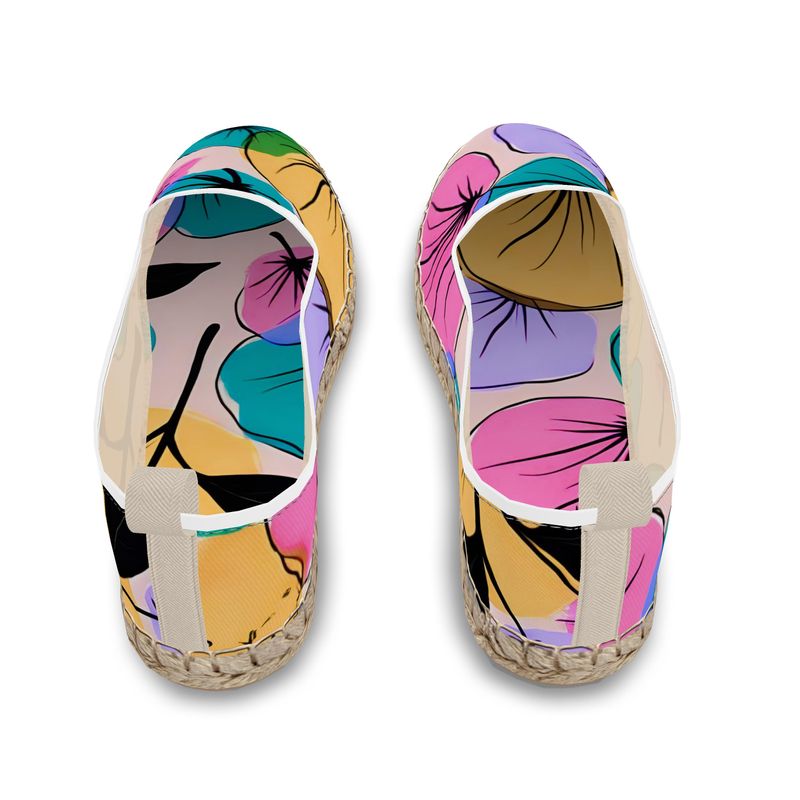 Colorful espadrilles for women – Amar The Almond Flat FLEURS