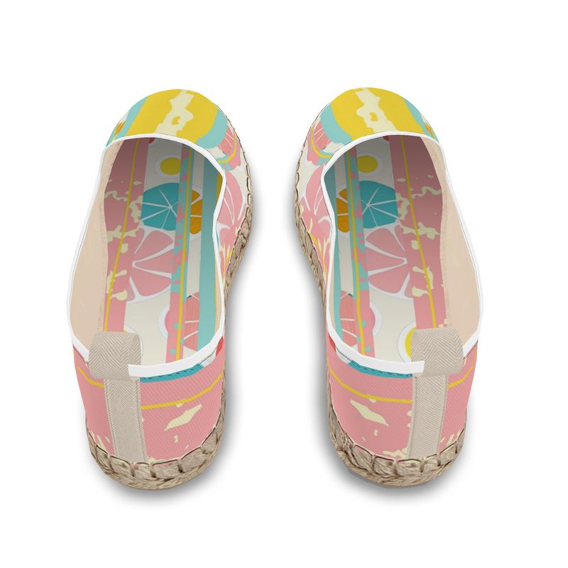 Bunte Espadrilles Damen – Amar Die Mandel Flat LIME