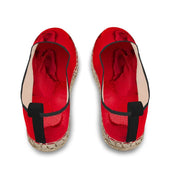 Bunte Espadrilles Damen – Amar Die Mandel Flat RED