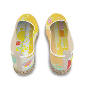 Bunte Espadrilles Damen – Amar Die Mandel Flat LIME
