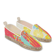 Bunte Espadrilles Damen – Amar Die Mandel Flat LIME