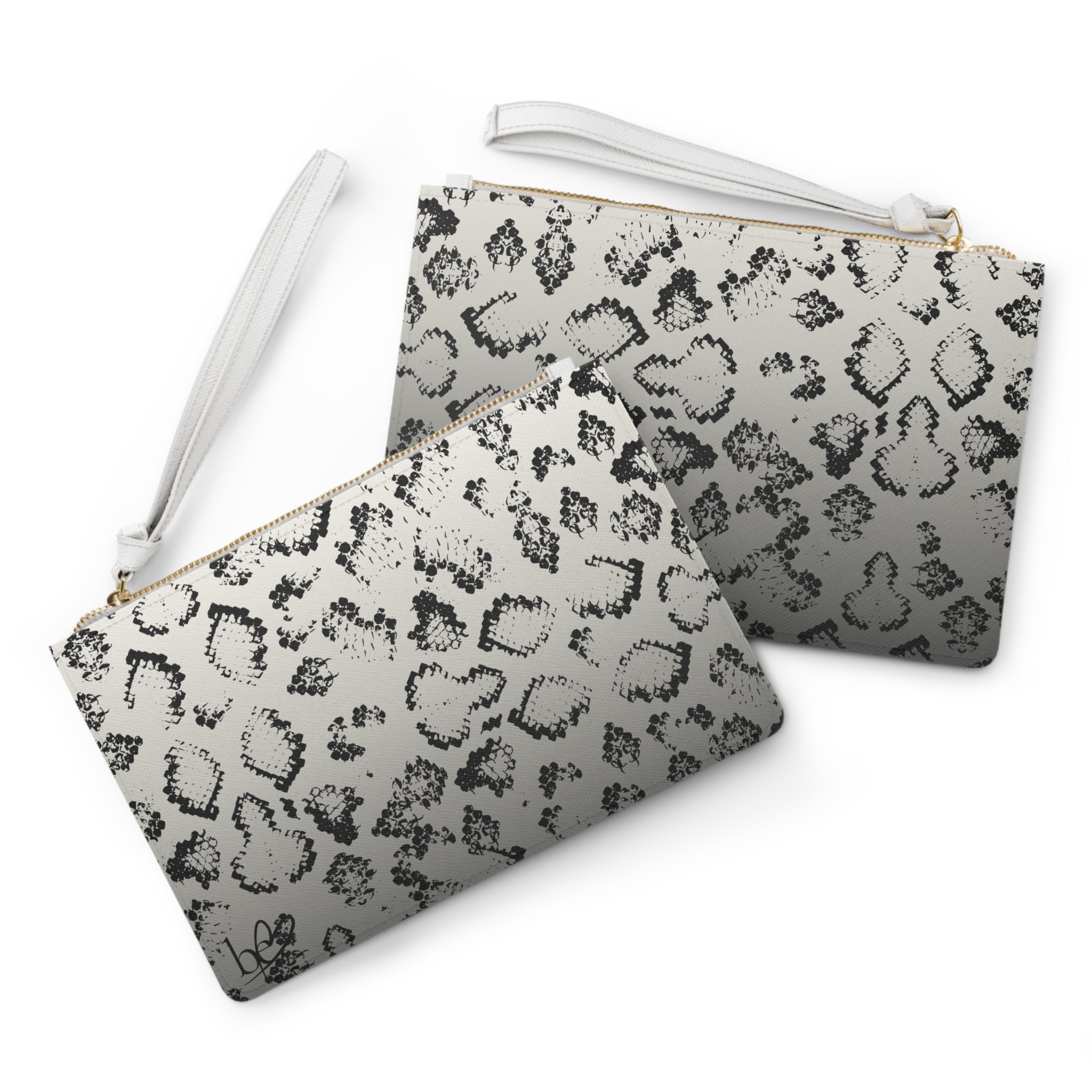 Monroe Clutch Make Up Bag - Vegan Leather in Saffiano Look | ANIMAL PRINT