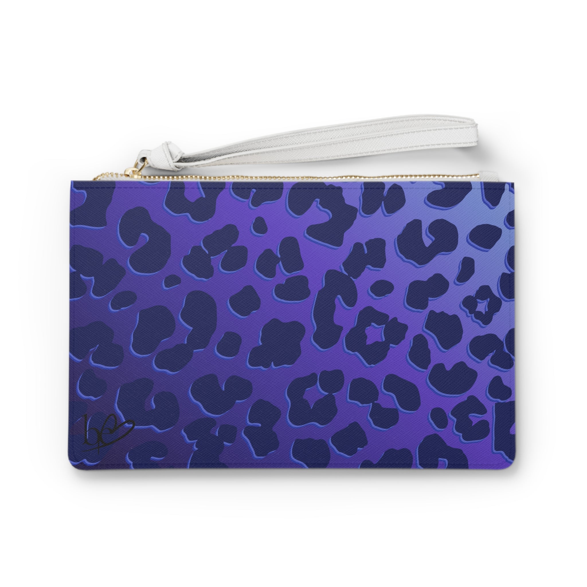 Monroe Clutch Make Up Bag - Vegan Leather in Saffiano Look | ANIMAL PRINT