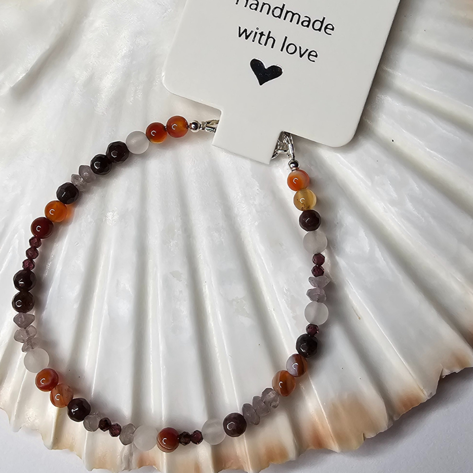 Edelstein Perlen Armband