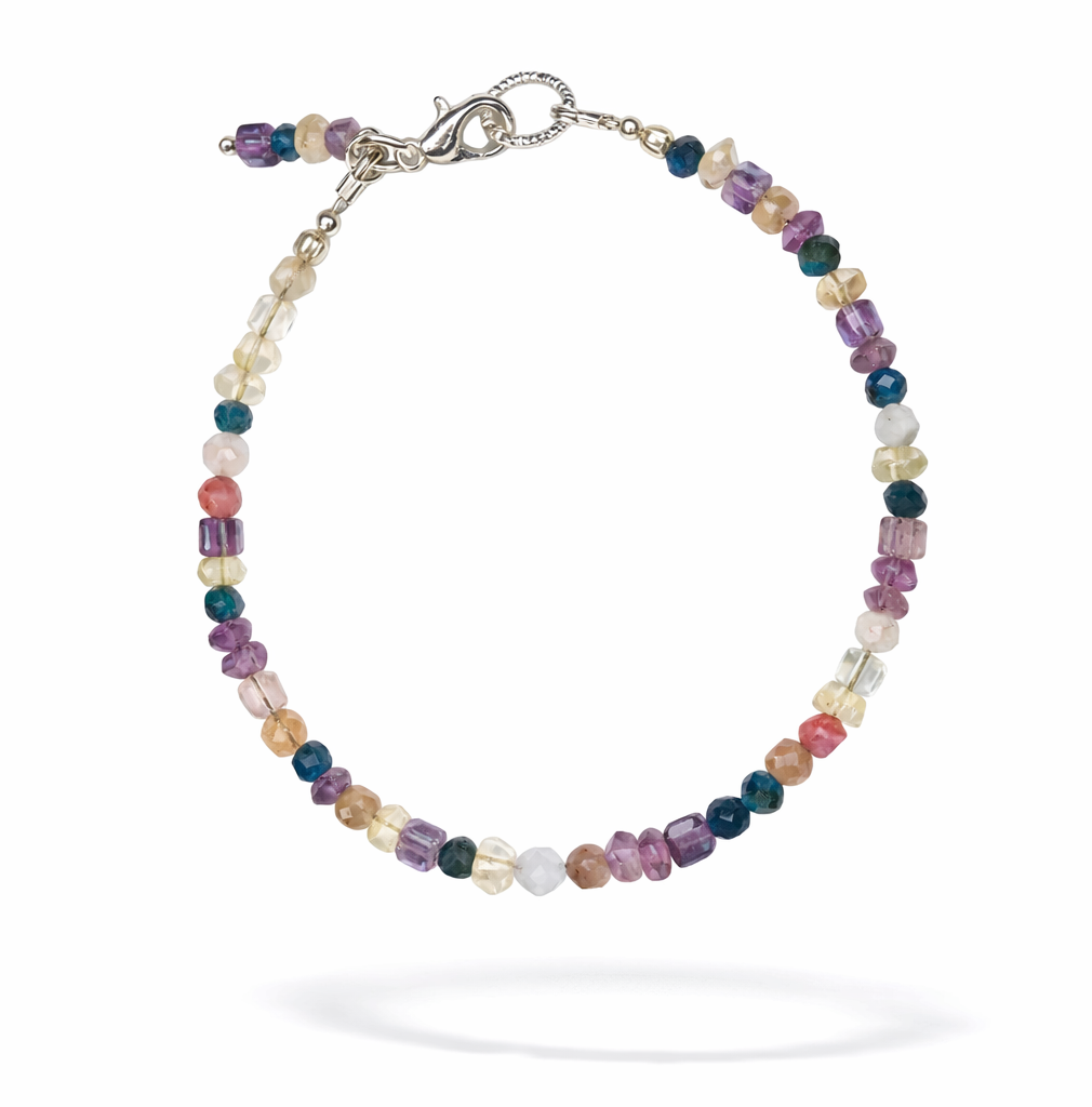 Amethyst Armband – Geburtsstein Februar – mit Fluorit & Citrin Fresh_Blossom_Edelsteinarmband