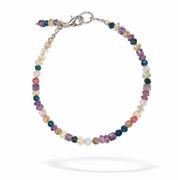 Fresh Blossom – handgefertigtes Edelsteinarmband: Fluorit, Citrin und Amethyst sowie weitere Edelsteine