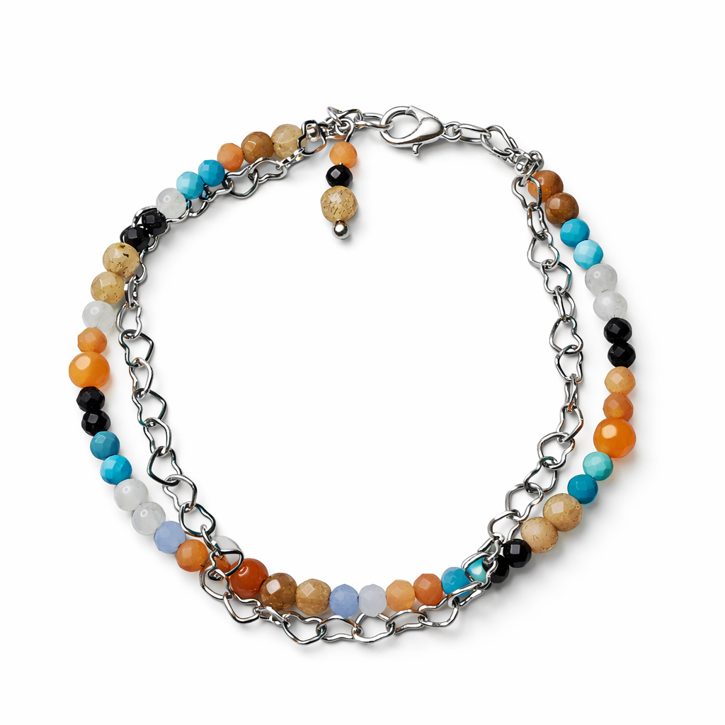 Zartes Edelsteinarmband mit echten Perlen von BE-Youniq