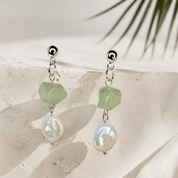 Fluorit Perlenohrringe von BE-Youniq – femininer Edelsteinschmuck