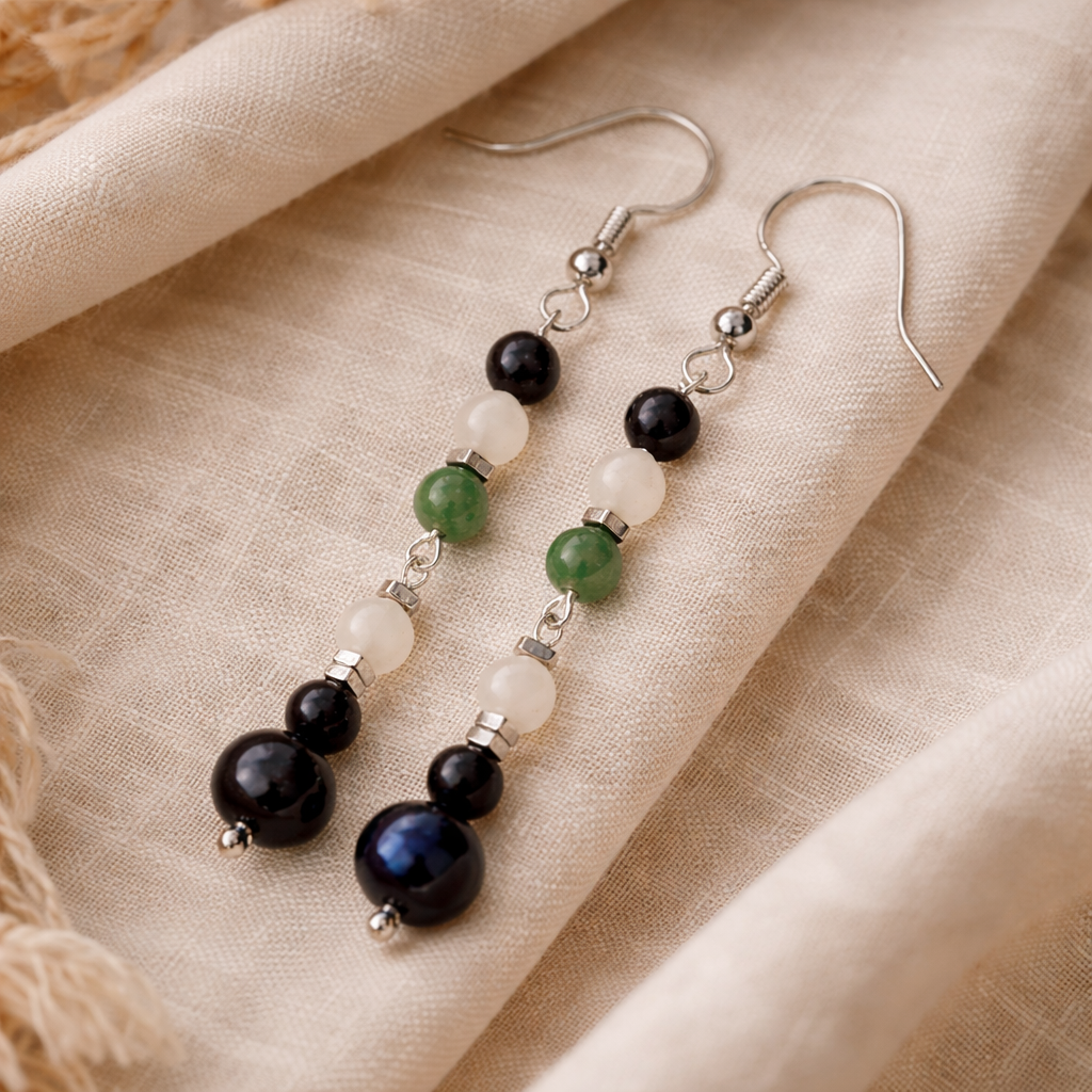 Blaufluss Ohrringe mit Hämatit – Stella Blue | Österreich