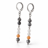 Edelstein Ohrringe - Calm Horizon - Picasso Jaspis & Bergkristall