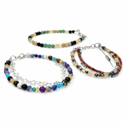 Drei handgefertigte Edelsteinarmbänder für Fokus, Selbstvertrauen und Umsetzungskraft – harmonisch kombiniert für Fülle, Erfolg und neue Möglichkeiten.