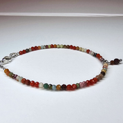 Scarlett Ray – Edelsteinarmband für Damen: Alashan Achat, Turmalin und rotem Jaspis